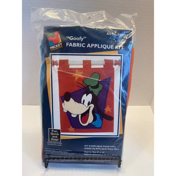 Disney Art Vintage Goofy Fabric Applique Kit Poshmark